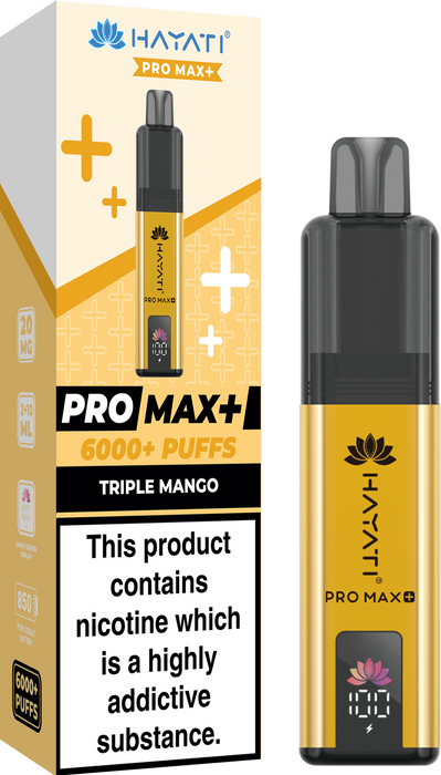 Hayati Pro Max + 6000 Puff Pod Kit